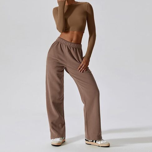 Women’s Leisure Sweatpants for 2024 New,Womens Tall Sweatpants,Straight and Wide Leg Sweatpants Women with Pocket in Kuwait