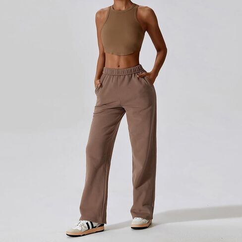 Women’s Leisure Sweatpants for 2024 New,Womens Tall Sweatpants,Straight and Wide Leg Sweatpants Women with Pocket in Kuwait