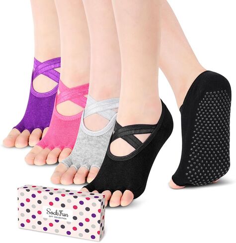 Non Slip Pilates Socks For Women - Grip Socks Cute Yoga Socks With Grips, Pilates Gripper Socks For Women in Saudi Arabia
