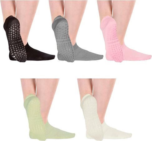 Non Slip Pilates Socks For Women - Grip Socks Cute Yoga Socks With Grips, Pilates Gripper Socks For Women in Saudi Arabia
