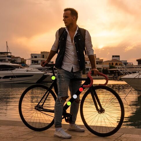 Warning Reflective Stickers 60Pcs Reflective Tape Safety Reflector Sticker Waterproof Self-Adhesive Dot Reflective Tape Sticker for Vehicle,Bicycles,Motorcycles,Clothing (Round,2In) in Saudi Arabia