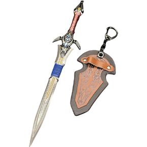 crafthand Game WoW Anduin Lothar Sword Metal Sword Mini-Weapon Cosplay Prop Collection Backpack Pendant Desktop Display Decoration