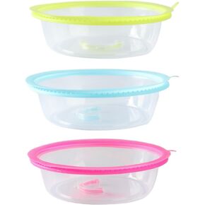 PRETYZOOM 3pcs Microwave Oven Cover Plate Topper Meal Containers Stackable Food Container Food Lids Cover Microwave Lid Cover Microwave Food Cover Meal Cover