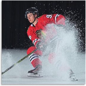 Hockey Puck Connor Bedard Poster Canvas Art Poster And Wall Art Picture Print Modern Family Bedroom Decor Posters 12x12inch(30x30cm)