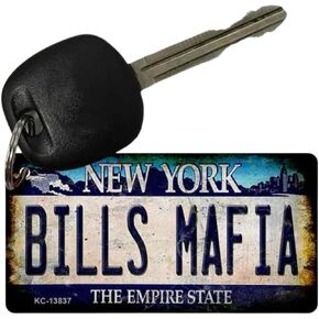 Bills Mafia Novelty Metal Key Chain, New York, The Empire State
