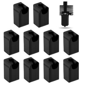 Silicone Sock for Bambu Lab X1,X1C,P1P,P1S,X1 Carbon Extruder Hotend, Heater Block Protective Silicone Cover, 300℃ Resistance,Non-Stick,3D Printer Nozzle Sleeve Print Head Nozzle Boot 10pcs