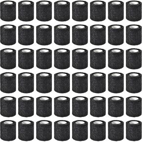 48 Pack Self Adhesive Bandage Wrap 2 Inch x 5.5 Yard Self Adherent Cohesive Bandages Elastic Athletic Sports Tape Breathable Wound Tape for Stretch Athletic Wrist Ankle