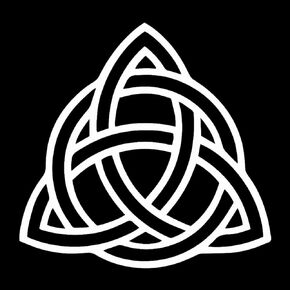 EvolveFISH Triquetra Weatherproof Vinyl Decal - [White][5"]