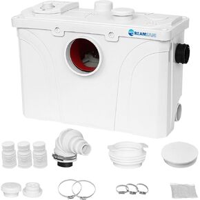 Macerator Pump for Macecrating Toilet Upflush Waste Water Marine Toilet Disposal Laundry Shower Sink Sewerage Sump Pump for Basemnet Room Toilet