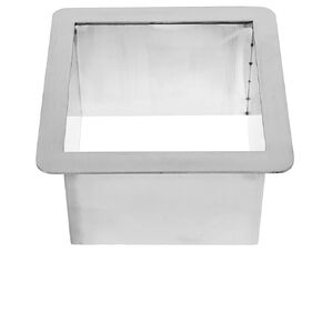 STOBAZA 6.3 inch Drop-in Trash Chute, 304 Stainless Steel Trash Grommets, Countertop Trash Can Chute for Kitchen Waste Bin, Built-in Grommet Trash Chute for Square Countertop Inserted Trash Chutes