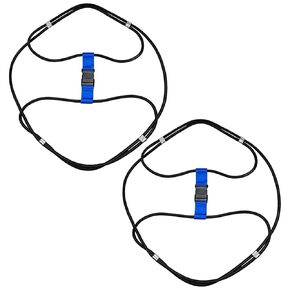 2 PCS Trash Can Locks, Heavy-Duty Garbage Can Lock, Elastic Trash Can Lid Lock for 30-50 Gallon Outdoor Garbage Bins, Prevents Animal Access, Easy to Install - Fits Various Shapes and Sizes