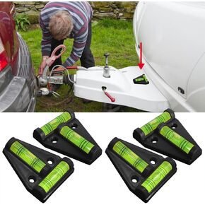 4PCS T Type RV Levelers, RV Level, Cross Check Bubble Level with Screws Mounting, RV Parts Accessories Exterior Leveling Stablilization Levelers Suitable for Camper Travel Trailer Truck Camera