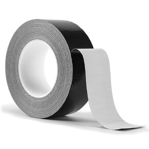 Black Duct Tape Heavy Duty Waterproof,2" in x 55 yd,Strong Adhesive,Hand-Tearable,No Residue