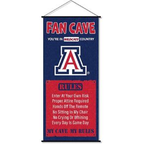 College Flags & Banners Co. Arizona Wildcats Man Cave Fan Banner Scroll