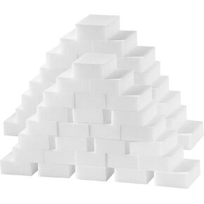 Extra Large Eraser Sponge,50 Pack Extra Thick, Long Lasting, Multi-Purpose Scrubber Foam Cleaning Pads,Magic Sponge Eraser Sponge for Bathtub, Floor, Baseboard (3.93 x 2.75 x 1.18 in)