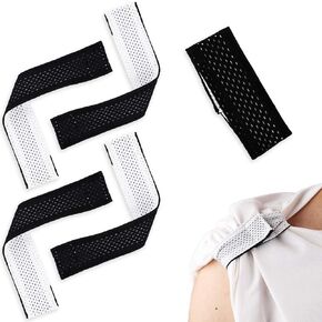 2 Pairs Jersey Bands, Soccer Softball Ties for Sports T Shirts Holders with Hook and Loop Fasteners Straps for Sports Activities