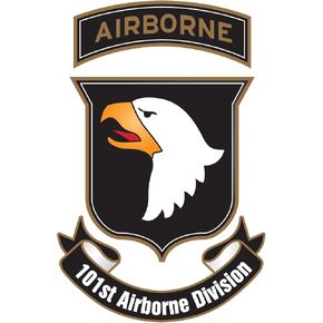 US Army - 101st Airborne Division Patch Decal - Five Inch Tall Full Color Decal, Sticker