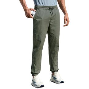 MOURCE Cotton Joggers for Men Slim Fit - Tapered Mens Casual Pants, Drawstring Cargo Sweatpants with 4 Pockets