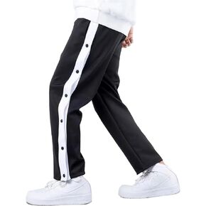 Fleece Mens Post Surgery Tearway Pants 2 Side Snap On Basketball Pants Sweatpants