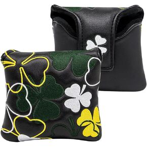 Heel Shaft Golf Square Mallet Putter Cover Headcover Magnetic, Golf Club Protector for Taylormade Spider Mallet Putter
