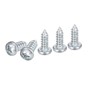 #6x1/2" Phillips Pan Head Self-Tapping Screw - 100Pack - Zinc Plated Carbon Steel Sheet Metal Screws Wood Screws