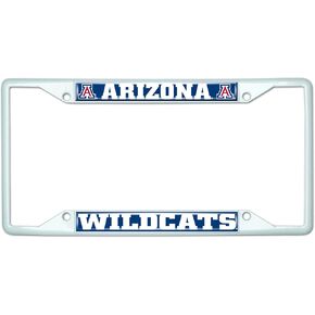 FANMATS 43505 University of Arizona Wildcats License Plate Frame - White – Easy Installation on Truck, SUV, Car - Ideal Gift for Die Hard NCAA Fan