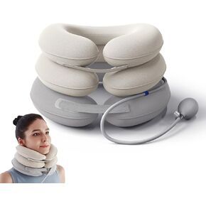 Neck Stretcher for Neck Pain Relief, Cervical Traction Device, Neck Traction Device, Adjustable Inflatable Neck Brace & Cervical Neck Traction Device Decompression M(10.6"/27cm-15.8"/40cm)