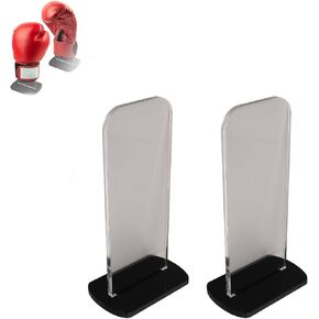 Boxing Glove Holder, 2PCS Acrylic Boxing Gloves Display Stand Vertical Boxing Gloves Display Stand Baseball Glove Display Holder Rack for Home(Black)