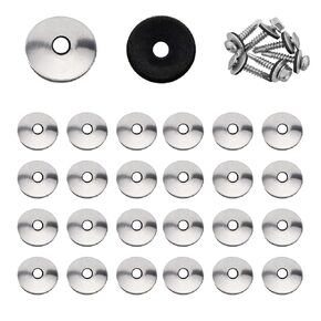 YouU #4.2/4.8/5.5/6.3/8mm Multiple Models Stainless Steel Neoprene EPDM Bonded Sealing Gasket Washers Assortment Kit (6.3x25mm 50pcs)