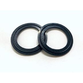 2 Pack 1.5" EPDM Rubber Gasket Ring, Rubber Clamp Gasket, Quick Installation Standard Flange Tri-Clamp Gaskets Fits Sanitary Tri-Clover Type Ferrule