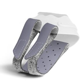 Velpeau CMC Thumb Brace Replacement Straps, Silicone Leather Material, Comfortable & Skin-friendly, Fits Left & Right Hands for Women and Men, Reversible (Resilient Version - Grey, Medium)