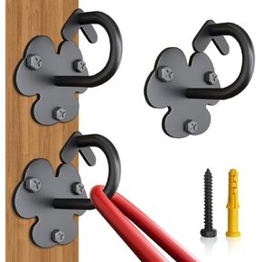 Resistance Band Wall Anchors, Workout Mount Hooks Set Door Gym Attachment for Home Fitness Strength Training