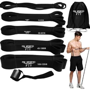 Resistance Band Pull Up Assistance Bands,Set of 5 Resistance Heavy Duty Exercise Stretch Fitness Bands for Stretching Power Lifting Workout Training