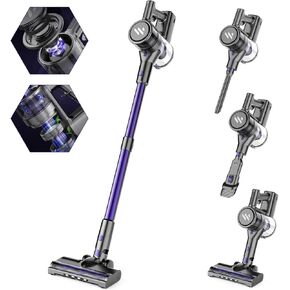 Vacuum Cleaners for Home,Cordless Vacuum Cleaner for Home with Super Suction,80000 RPM High-Speed Brushless Motor,Stick Vacuum Cordless Rechargeable for Hair Hardwood Floor(Purple)