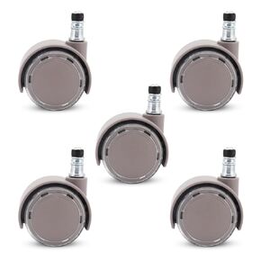 2.36" Office Chair Wheels Heavy Duty Replacement, Mute Rubber Rotating Desk Chair Caster Wheels, Floor Protector PU Wheels for Hardwood, Universal Standard Size Fits 99%, Set of 5