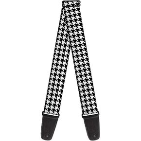 Buckle-Down Guitar Strap Houndstooth Black White 2 Inches Wide (GS-W30801)