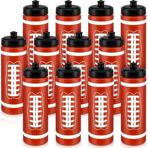Football Water Bottle Bulk 20 oz Sports Water Bottles Squeeze Football Team Gifts Bulk Reusable Football Accessories for Football Players Lovers Party Favor Gifts Gym Bike