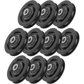 10Pcs Nylon Iron Fitness Bearing Pulley Wheel Replacement for Cable Machine Gym Attachments Exercise Strength Training Accessory