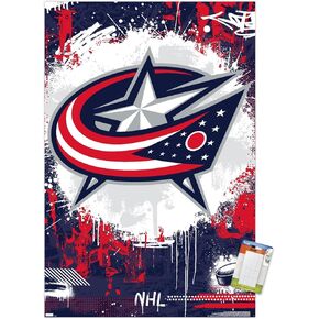 Trends International NHL Columbus Blue Jackets - Maximalist Logo 23 Wall Poster