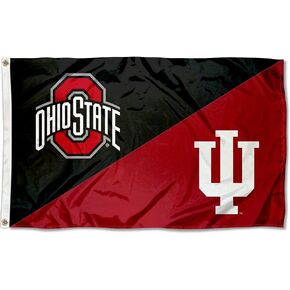 Ohio State vs Indiana House Divided 3x5 Flag Rivalry Banner