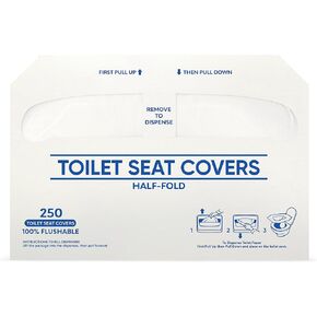 Disposable Toilet Seat Covers - 250 Per Pack, Half-fold Biodegradable- Made With Virgin Paper (1000)