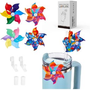 Silicone Straw Toppers Compatible with Stanley Cup 30&40 Oz, Windmill Straw Cover for Stanley cup accessories (windmill)