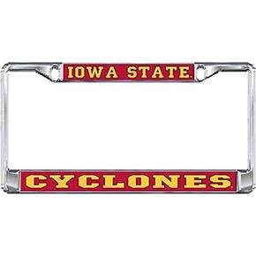 Dixie Iowa State University ISU Cyclones Metal License Plate Frame for Front or Back of Car Officially Licensed