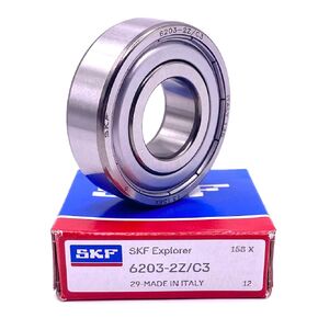 SKF Italy 6203 ZZ C3 Deep Groove Ball Bearing, Rubber Sealed, 6203 2Z C3 17x40x12 mm