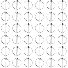 INCREWAY 3/16" Lynch Pin, 36Pcs Carbon Steel Linch pins with Ring Heavy Duty Quick Release L-Pin Lock for Trailers Trucks (Dia 4.5mm*Length 36mm)
