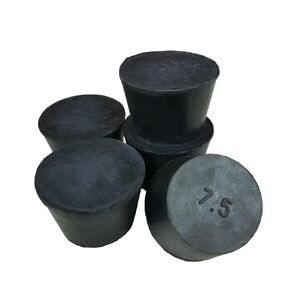 Rubber Stoppers, Size 7.5, Solid. Pack 1 Pound.