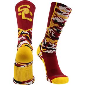 TCK USC Trojans Socks Woodland Camo Crew