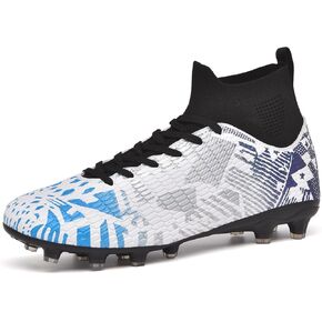 Soccer Cleats Mens Professional High Top Indoor Soccer Shoes Outdoor AG/FG Adults Youth Boys Football Training Sneakers