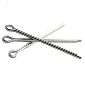 1/4 x 4 Inch Cotter Pins (Pack of 5), Extended Prong Square Cut, Zinc Plated Steel, Split Pins Fasteners - by Chipmunk Hardware, SS260592