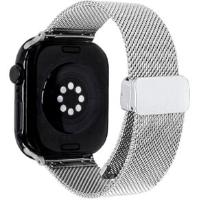 Milanese Mesh Loop Apple Watch Band Unique Purple & Rose Pink and Silver Color Compatible with iWatch Ultra2/Ultra Series 9/8/7/SE/6/5/4/3/2/1 38mm 40mm 41mm 42mm 44mm 45mm 49mm Women & Men